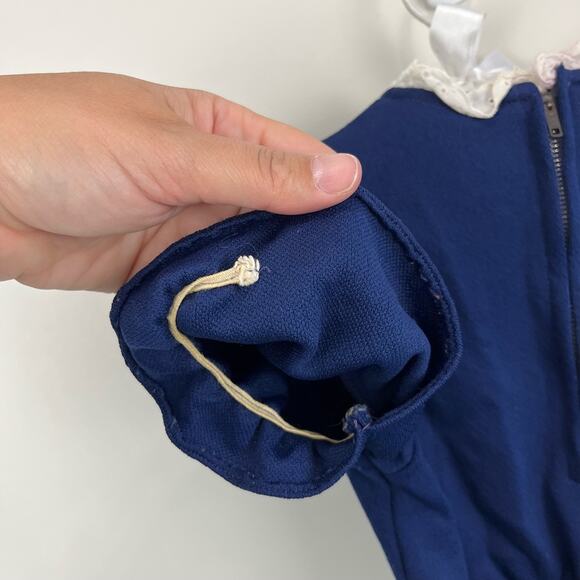 Vintage Sears Navy Blue Dress 5T - Picture 9 of 11
